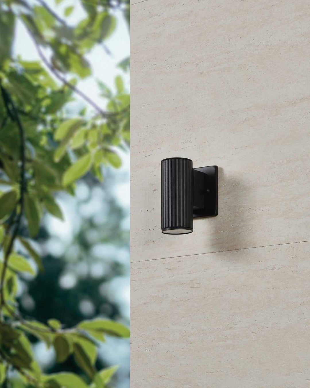 Portillo One Light Exterior Wall Sconce in Black Eglo Canada