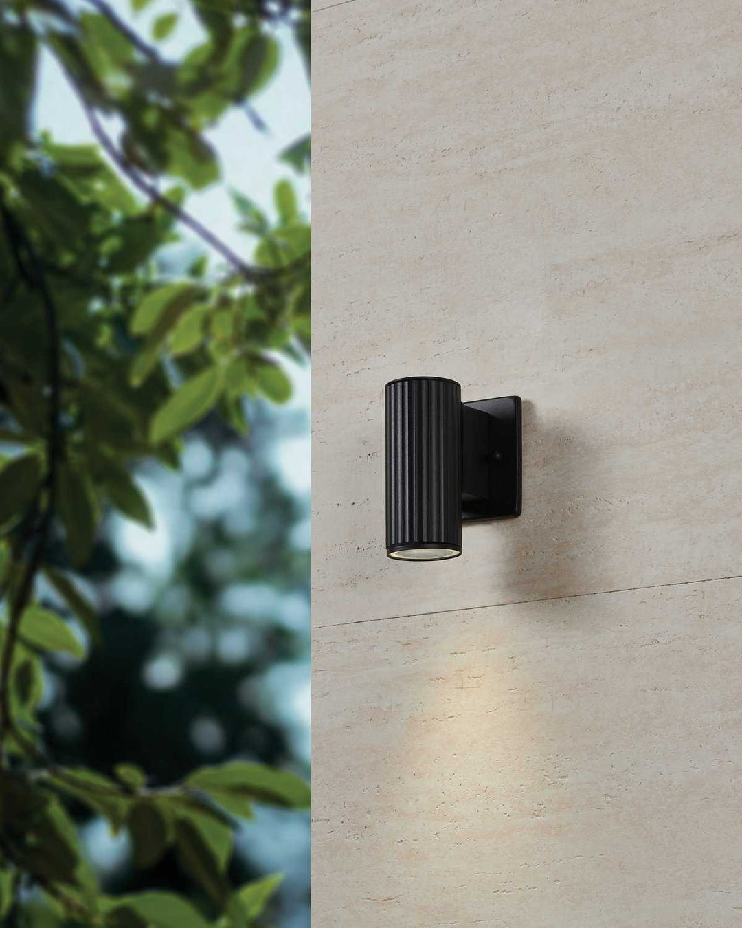 Portillo One Light Exterior Wall Sconce in Black Eglo Canada
