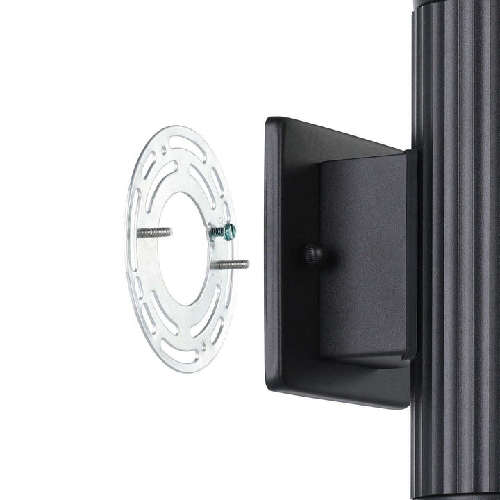 Portillo Two Light Exterior Wall Sconce in Black Eglo Canada