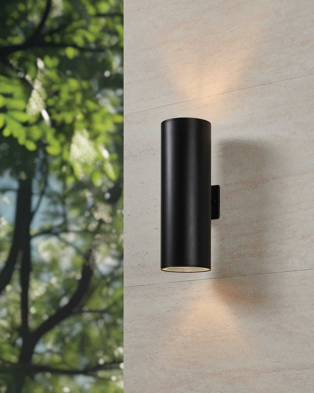 Ascoli Two Light Exterior Wall Sconce in Black Eglo Canada