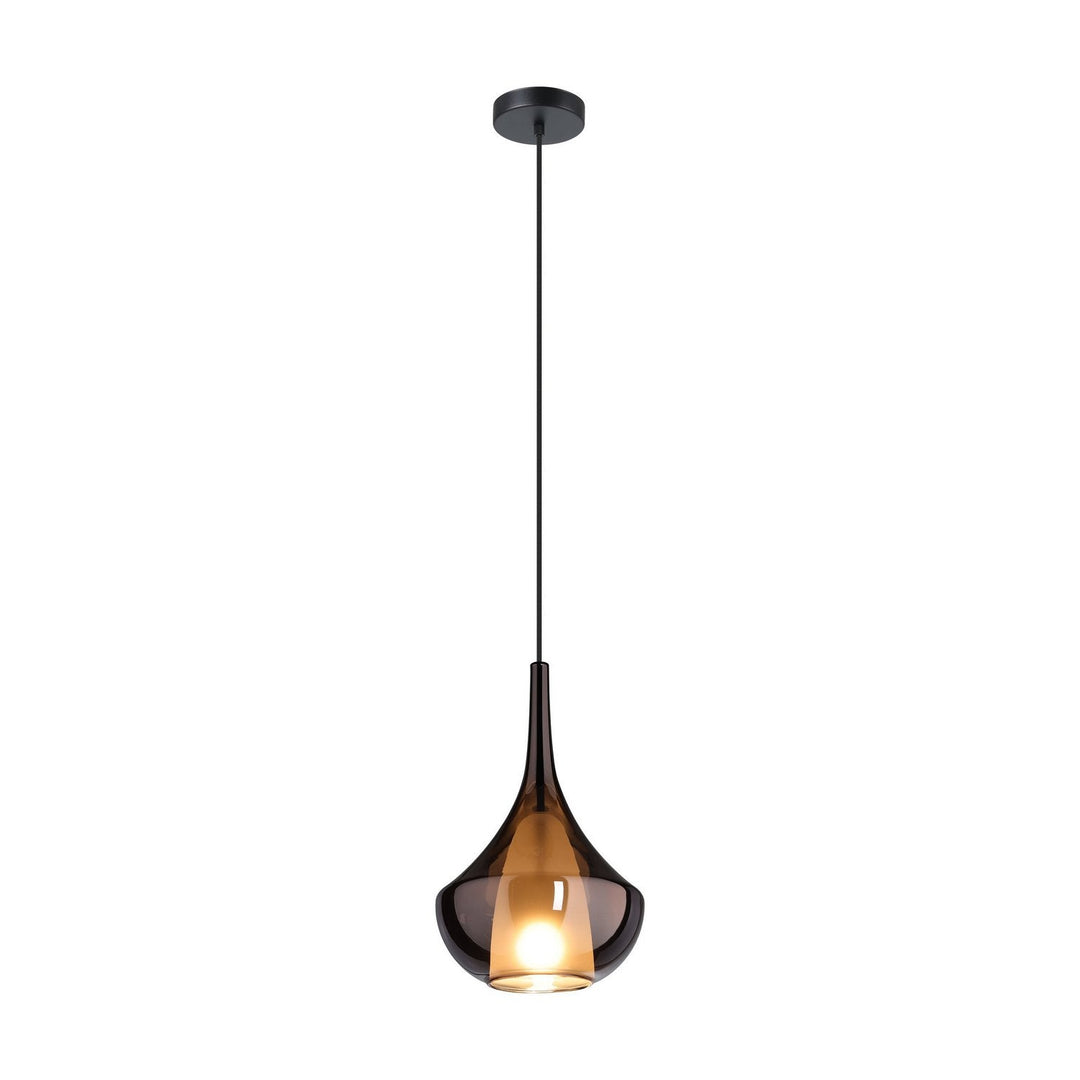 Almoster One Light Pendant in Black, Copper Smoked Eglo Canada