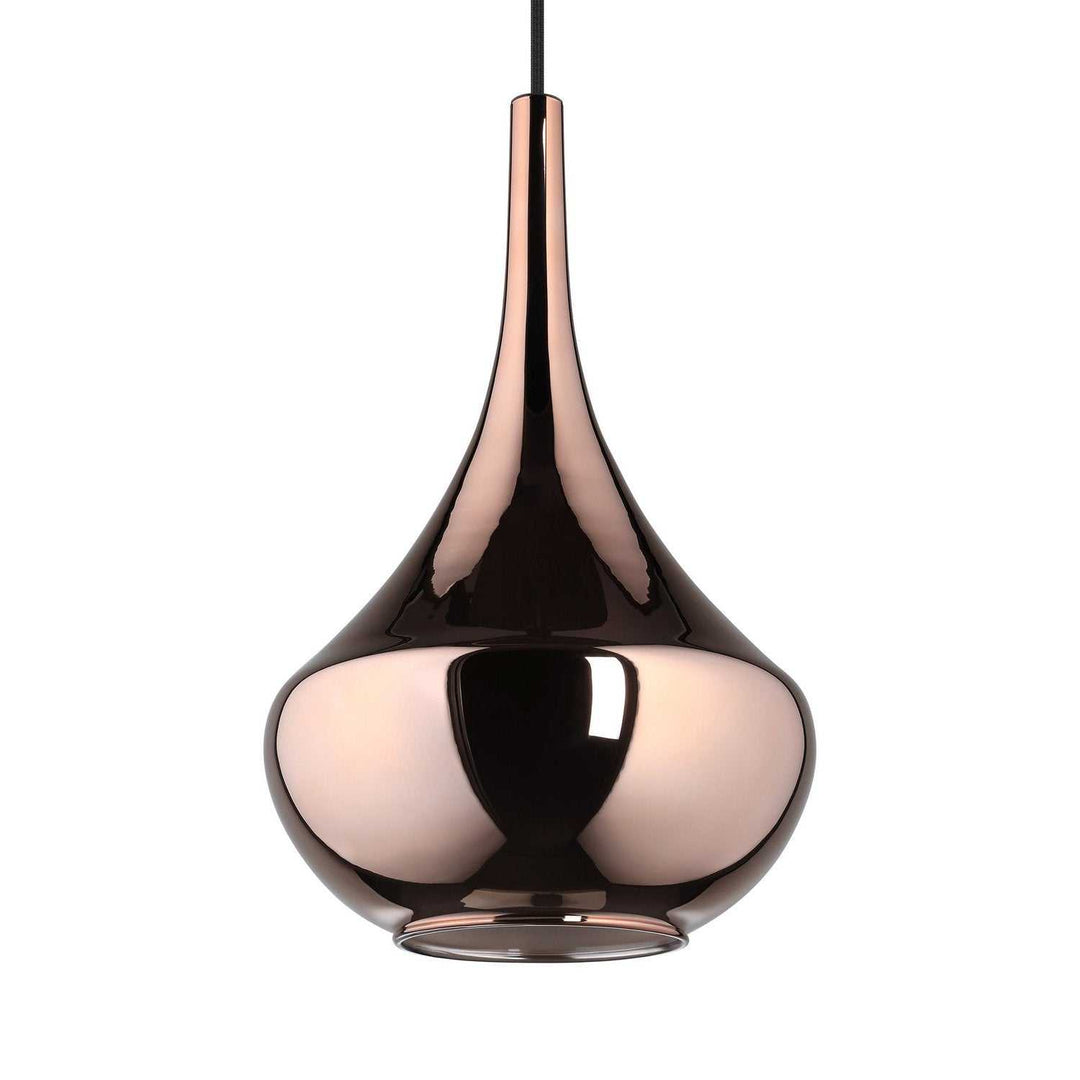 Almoster One Light Pendant in Black, Copper Smoked Eglo Canada