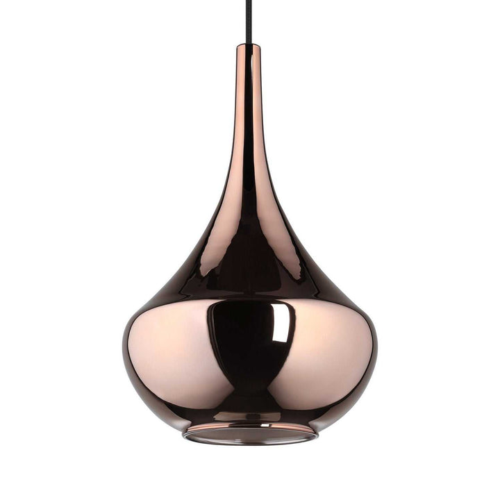 Almoster One Light Pendant in Black, Copper Smoked Eglo Canada