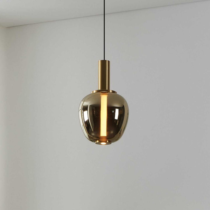 Fruitera LED Pendant in Black, Brushed Gold Eglo Canada