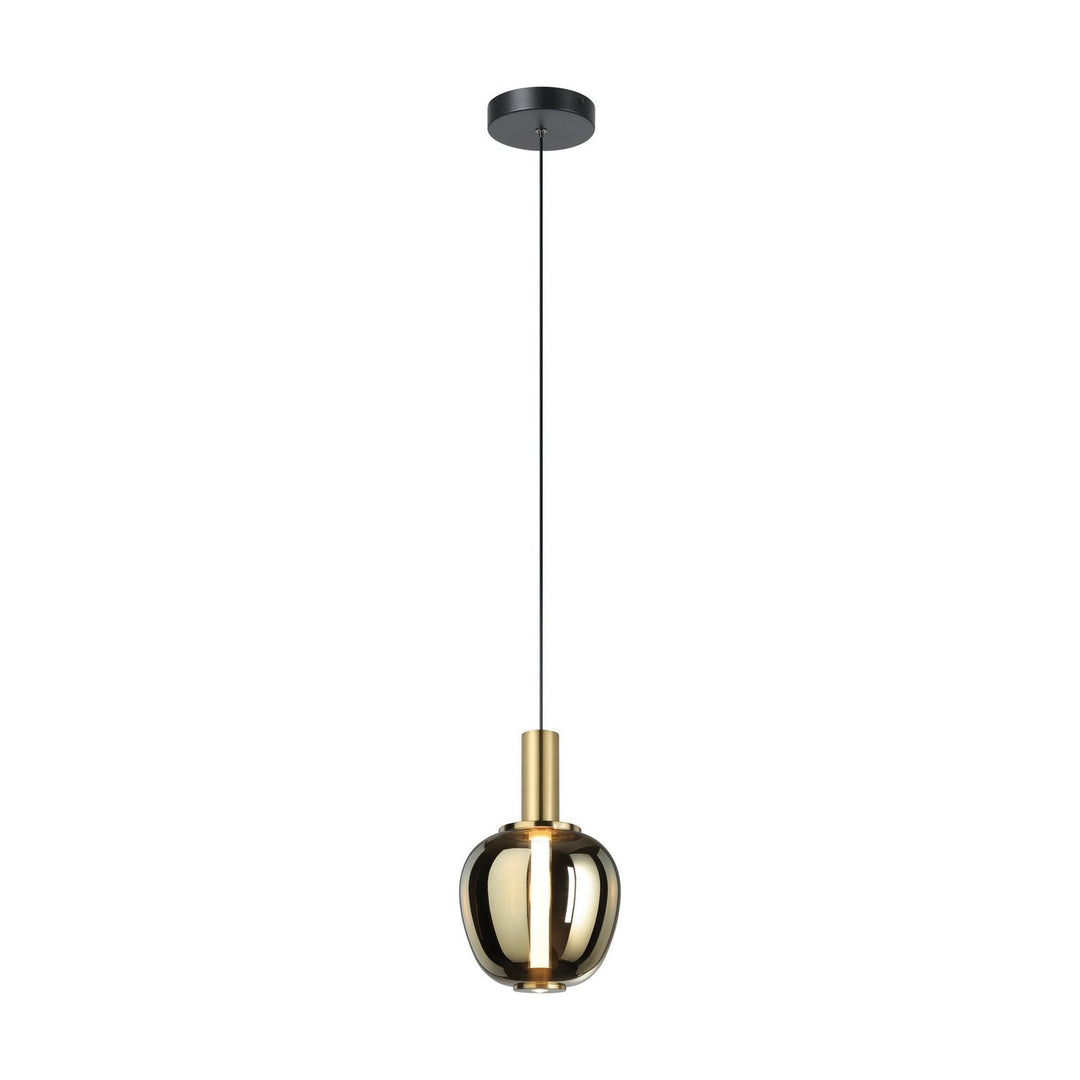Fruitera LED Pendant in Black, Brushed Gold Eglo Canada
