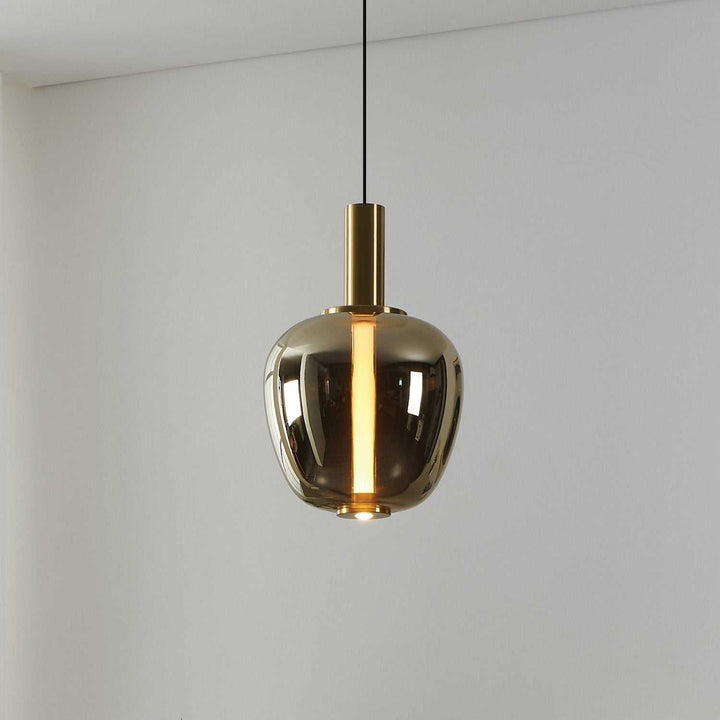 Fruitera LED Pendant in Black, Brushed Gold Eglo Canada