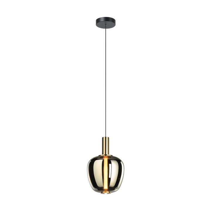 Fruitera LED Pendant in Black, Brushed Gold Eglo Canada