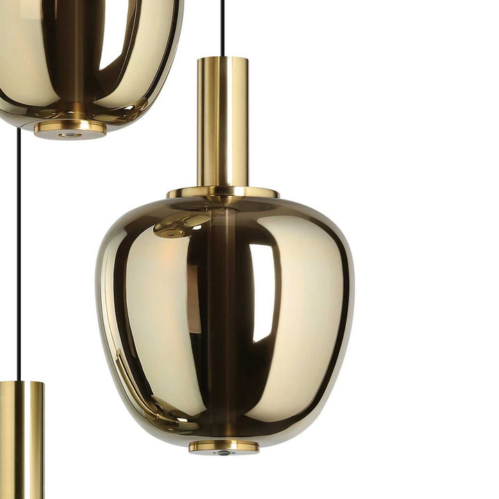 Fruitera LED Pendant in Black, Brushed Gold Eglo Canada