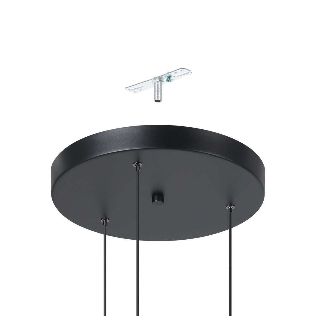 Fruitera LED Pendant in Black, Brushed Gold Eglo Canada