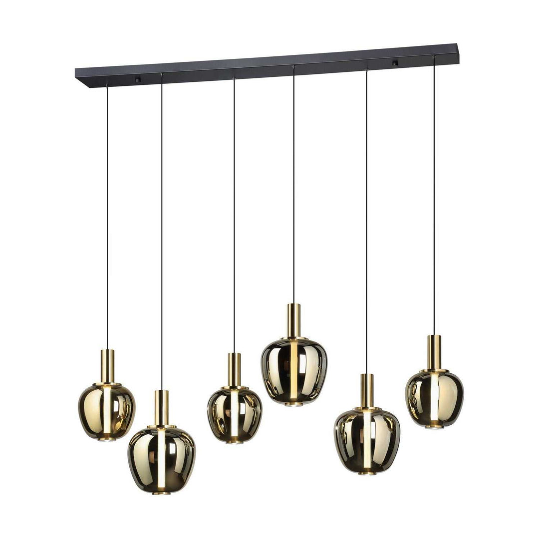 Fruitera LED Pendant in Black, Brushed Gold Eglo Canada