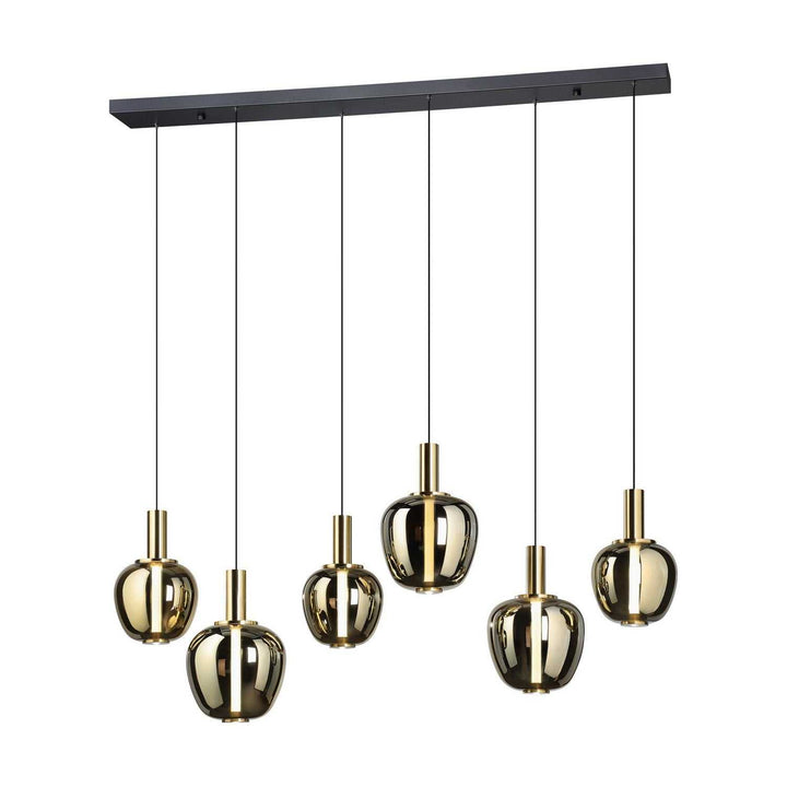 Fruitera LED Pendant in Black, Brushed Gold Eglo Canada