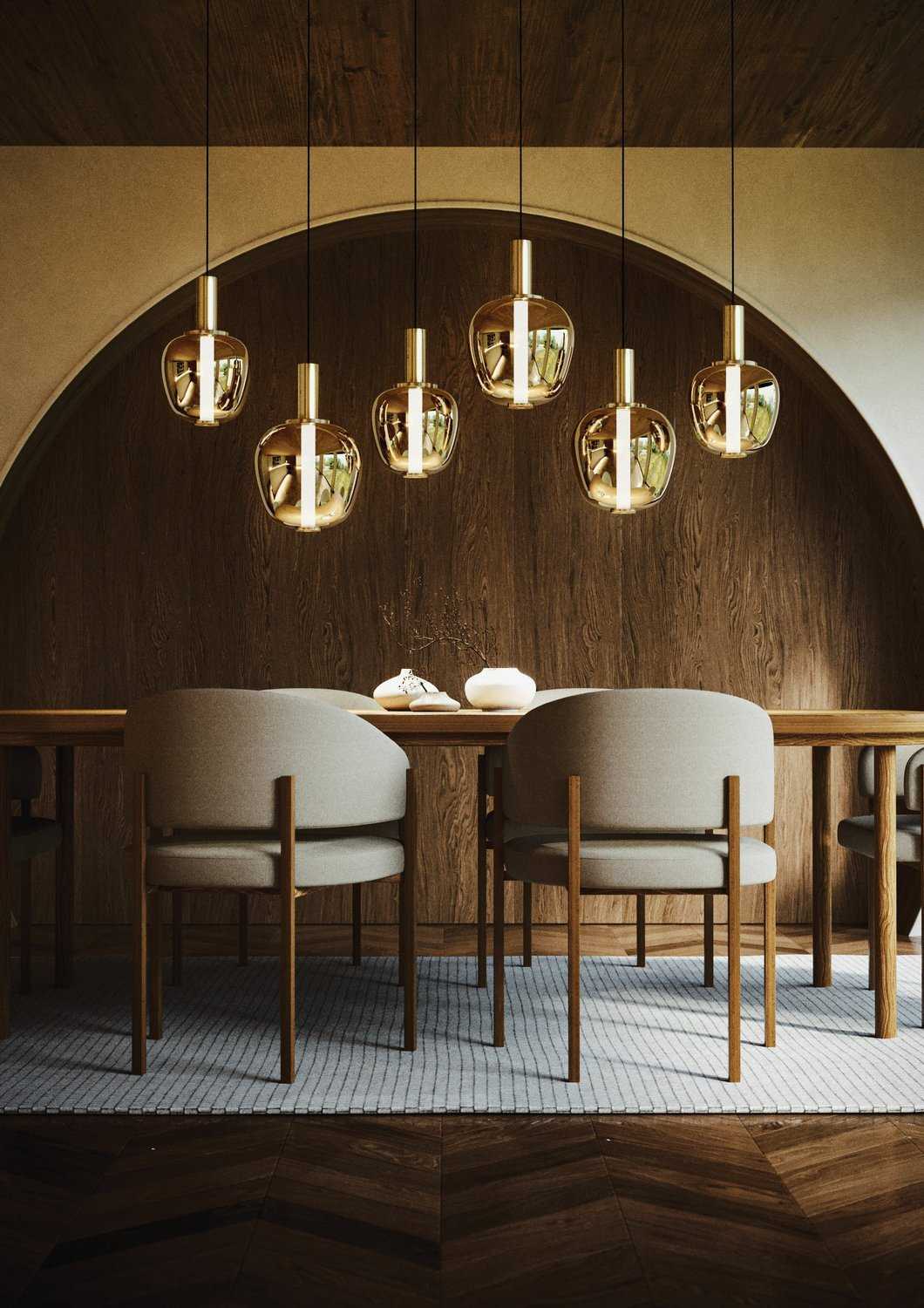 Fruitera LED Pendant in Black, Brushed Gold Eglo Canada