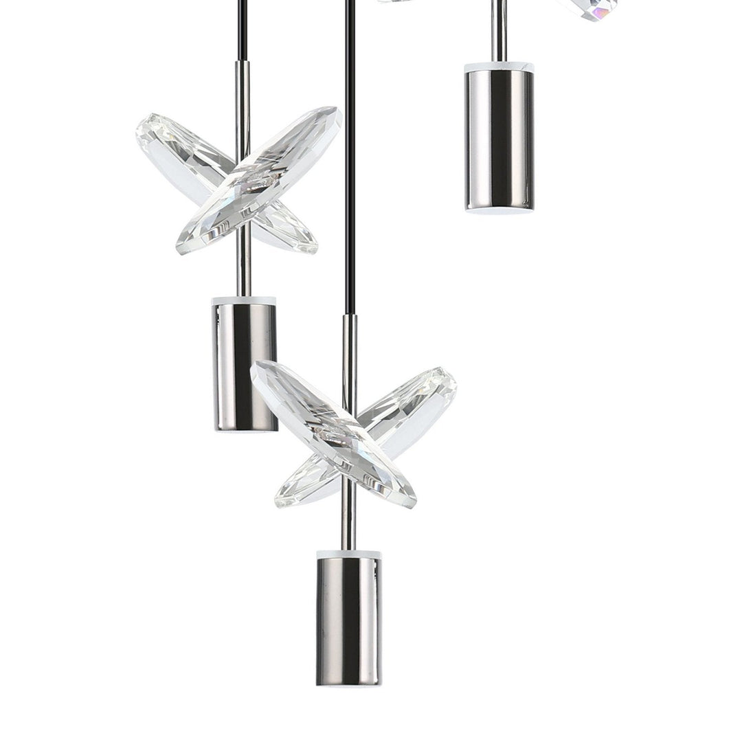 Comareira LED Pendant in Black Chrome Eglo Canada