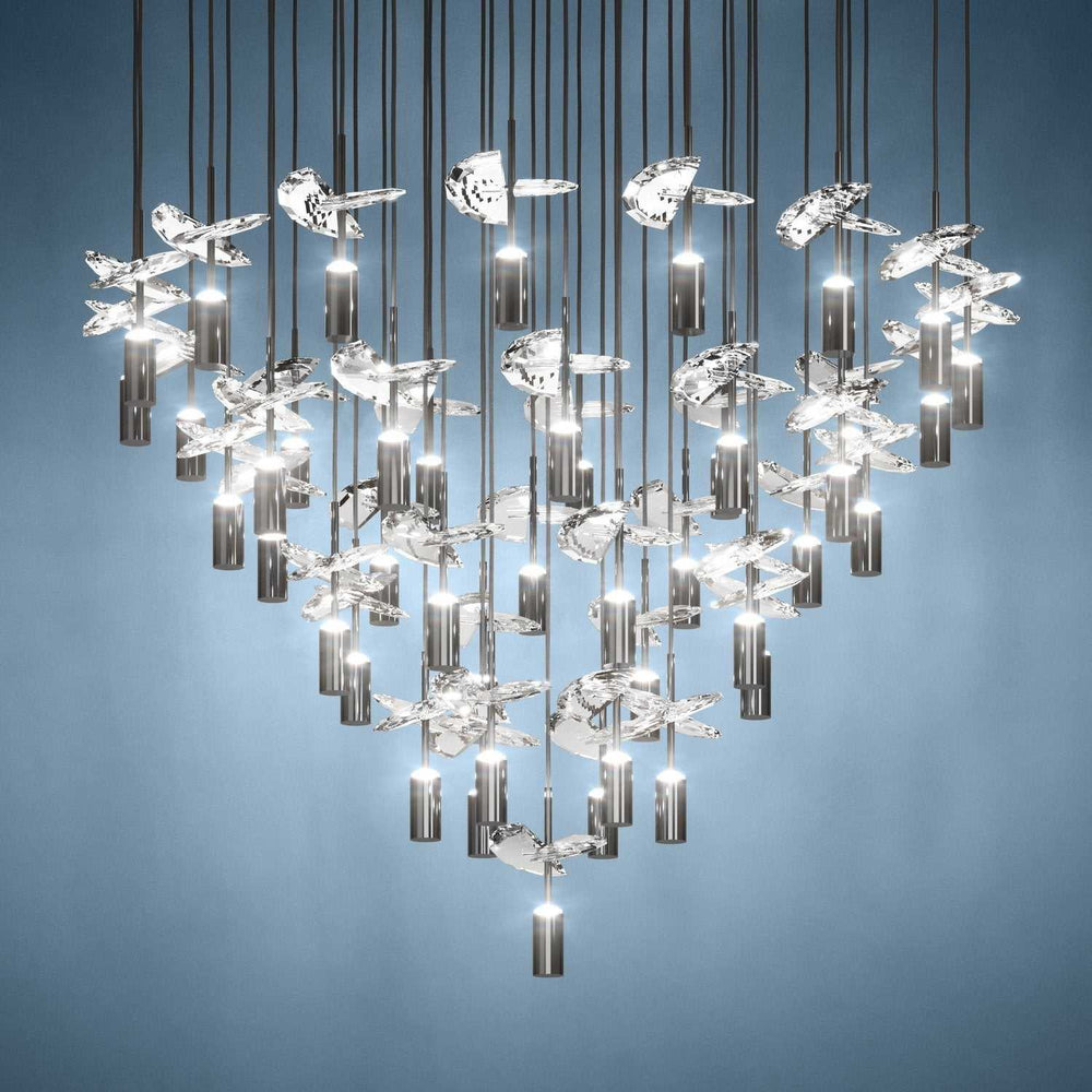 Comareira LED Pendant in Black Chrome Eglo Canada
