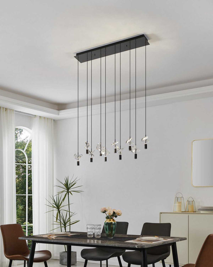 Comareira LED Pendant in Black Chrome Eglo Canada