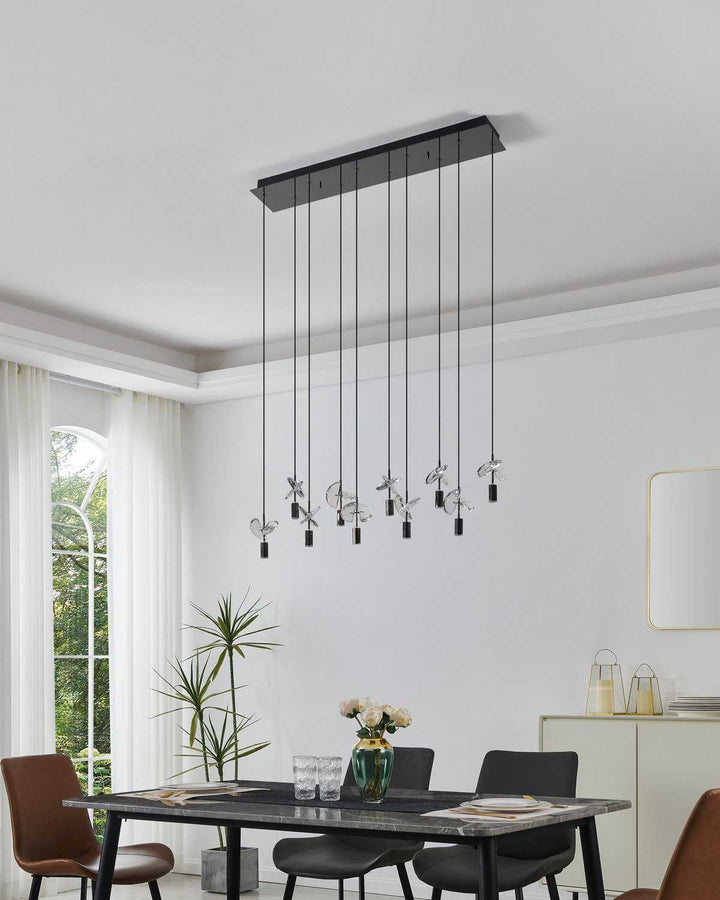Comareira LED Pendant in Black Chrome Eglo Canada