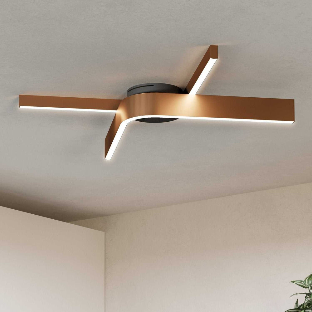 Folcino LED Flush Mount in Bronze, Black Eglo Canada
