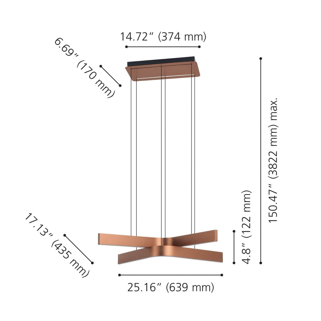 Folcino LED Pendant in Bronze Eglo Canada