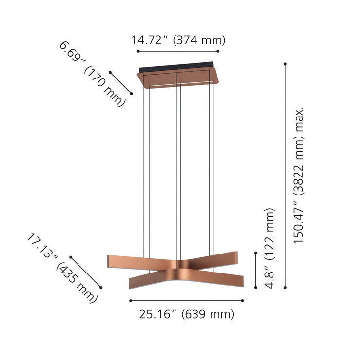 Folcino LED Pendant in Bronze Eglo Canada