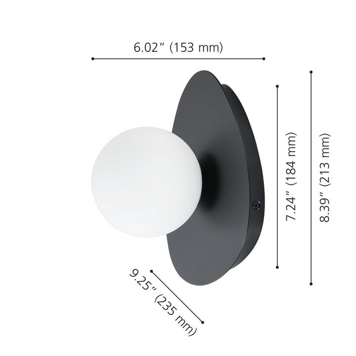 Castrovido LED Wall Sconce in Matte Black Eglo Canada