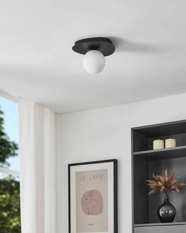Castrovido LED Wall Sconce in Matte Black Eglo Canada