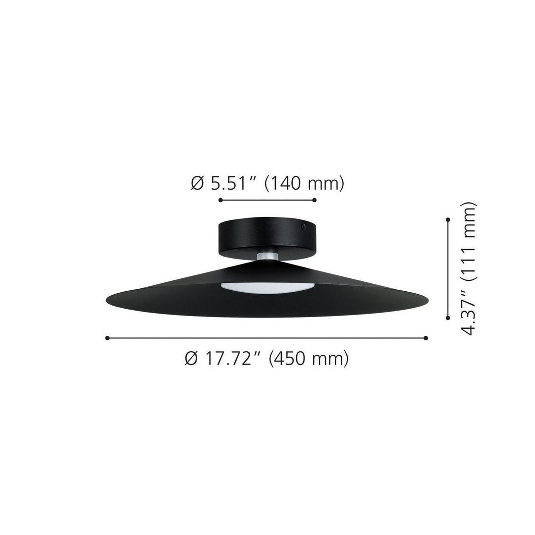 Conomavilla LED Flush Mount in Black Eglo Canada