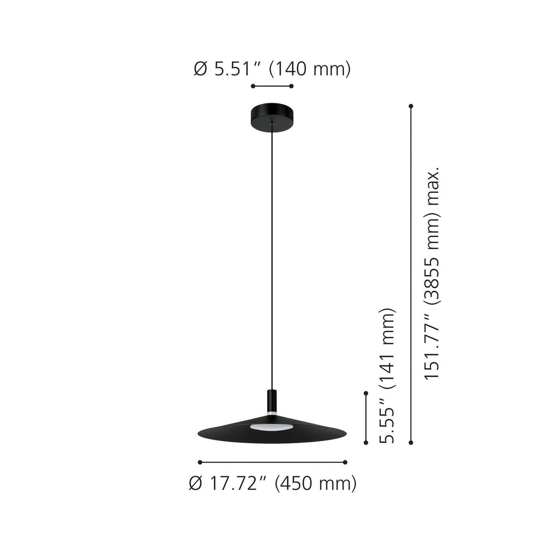 Conomavilla LED Pendant in Black Eglo Canada