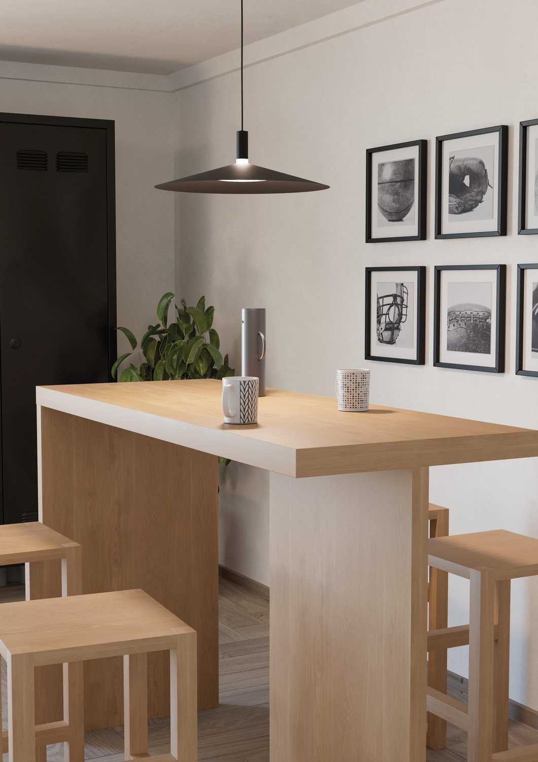 Conomavilla LED Pendant in Black Eglo Canada