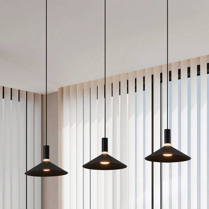Conomavilla LED Pendant in Black Eglo Canada