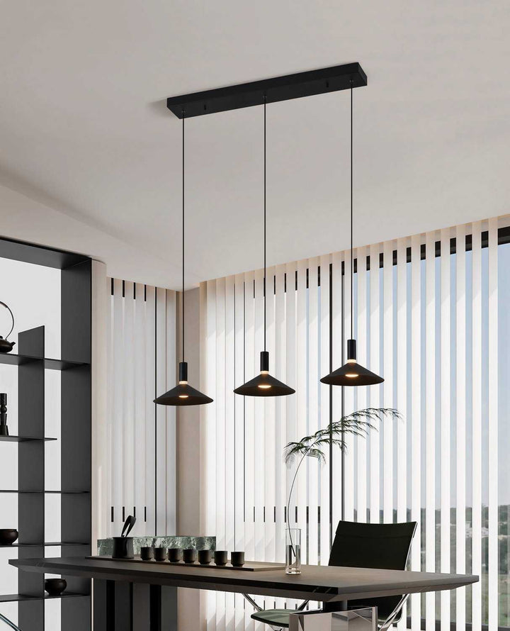 Conomavilla LED Pendant in Black Eglo Canada