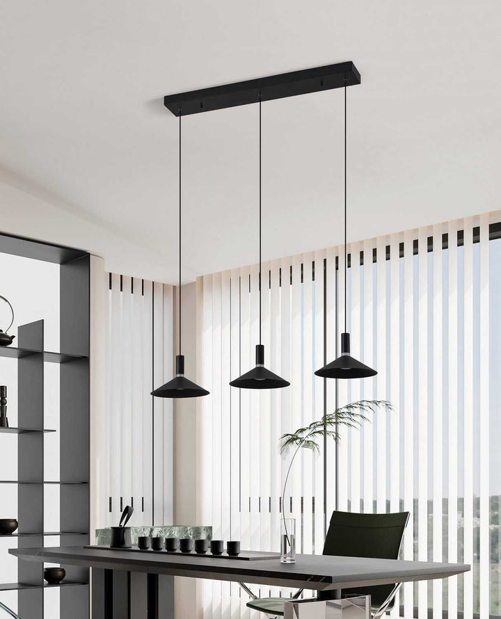 Conomavilla LED Pendant in Black Eglo Canada