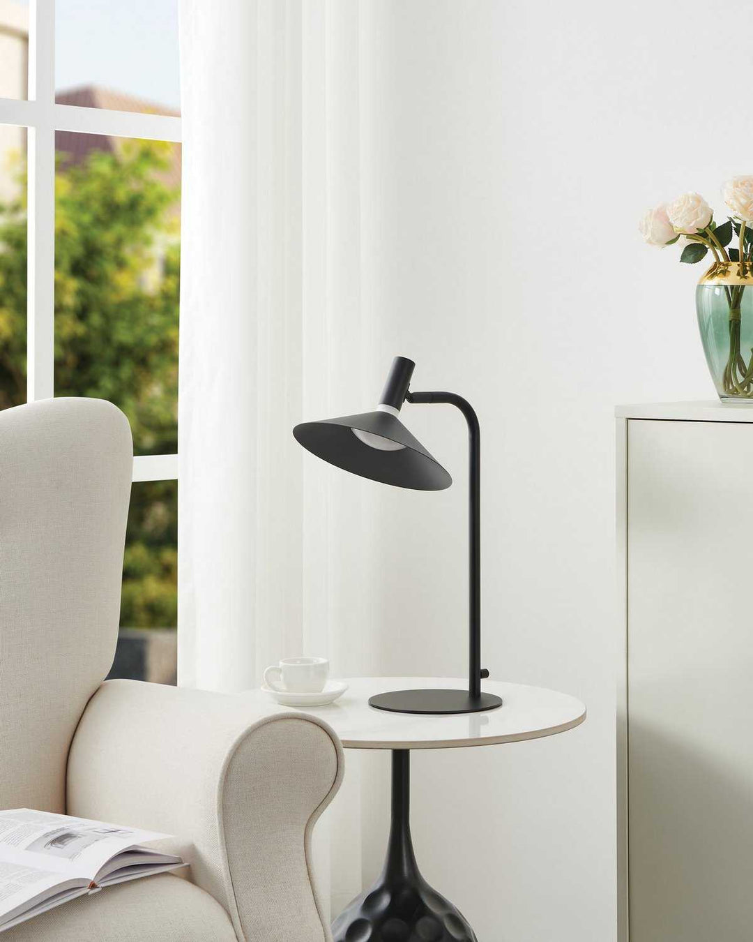Conomavilla LED Table Lamp in Black Eglo Canada