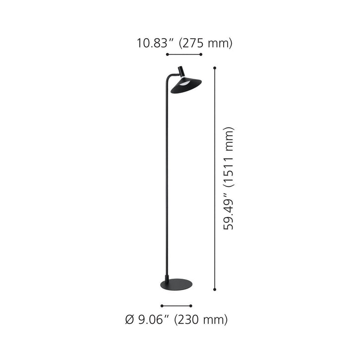 Conomavilla LED Floor Lamp in Black Eglo Canada