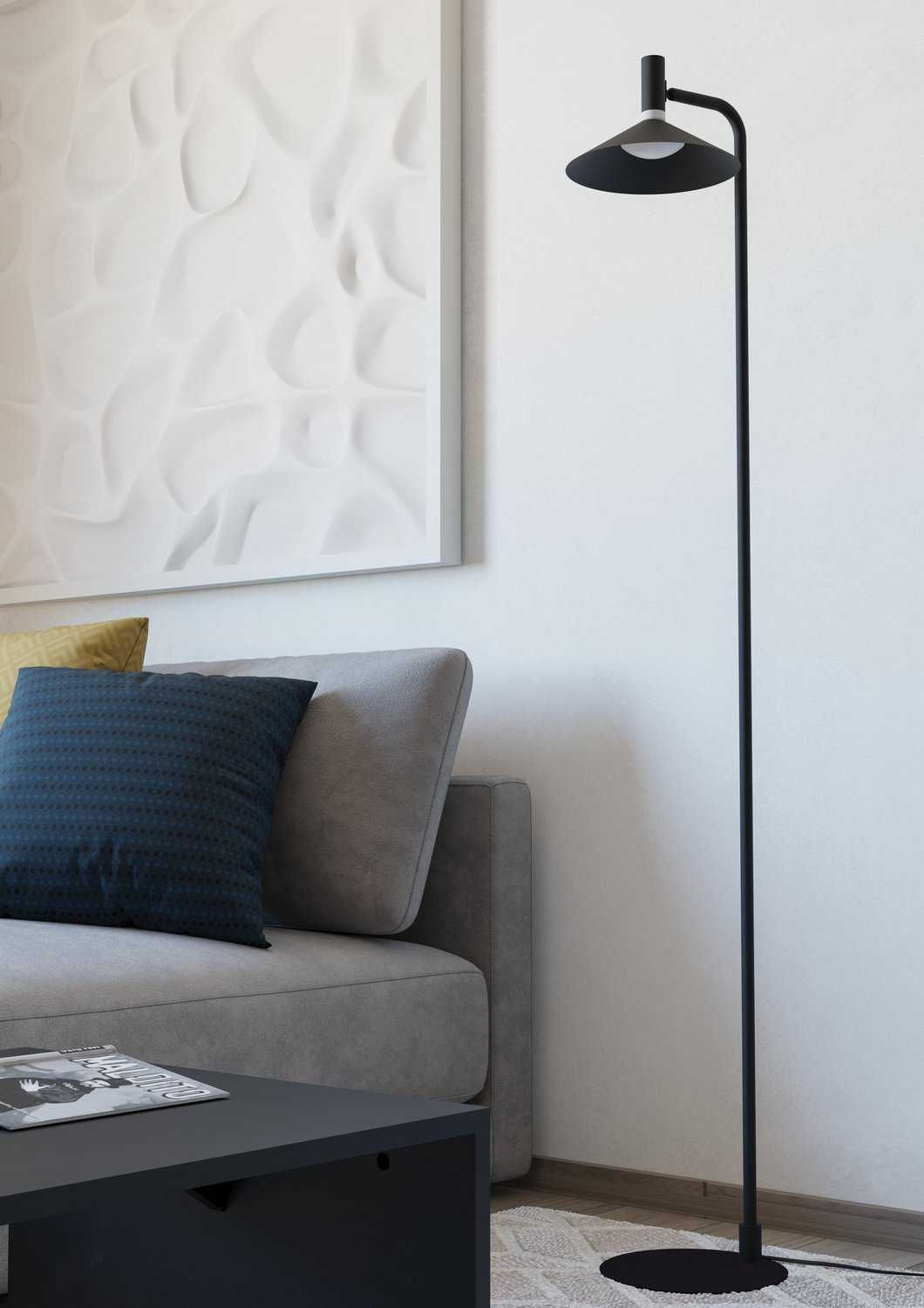 Conomavilla LED Floor Lamp in Black Eglo Canada