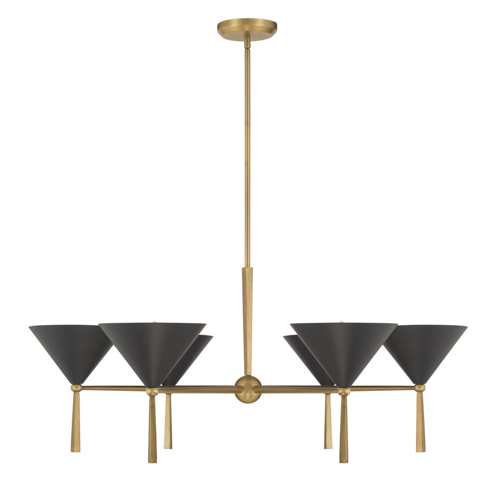 Minka-Lavery - 10316-855 - Six Light Chandelier - Cortan - Legacy Brass
