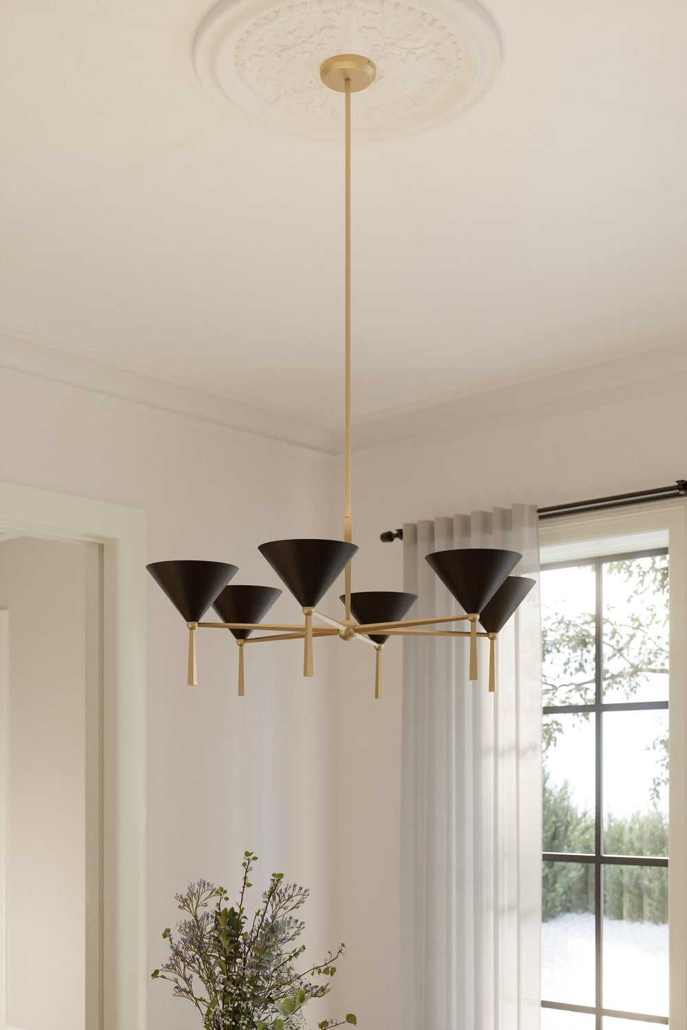 Minka-Lavery - 10316-855 - Six Light Chandelier - Cortan - Legacy Brass