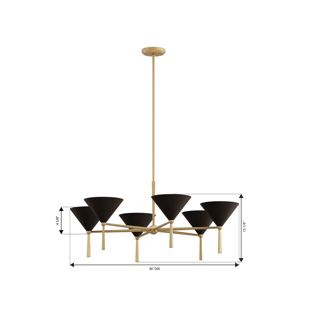Minka-Lavery - 10316-855 - Six Light Chandelier - Cortan - Legacy Brass