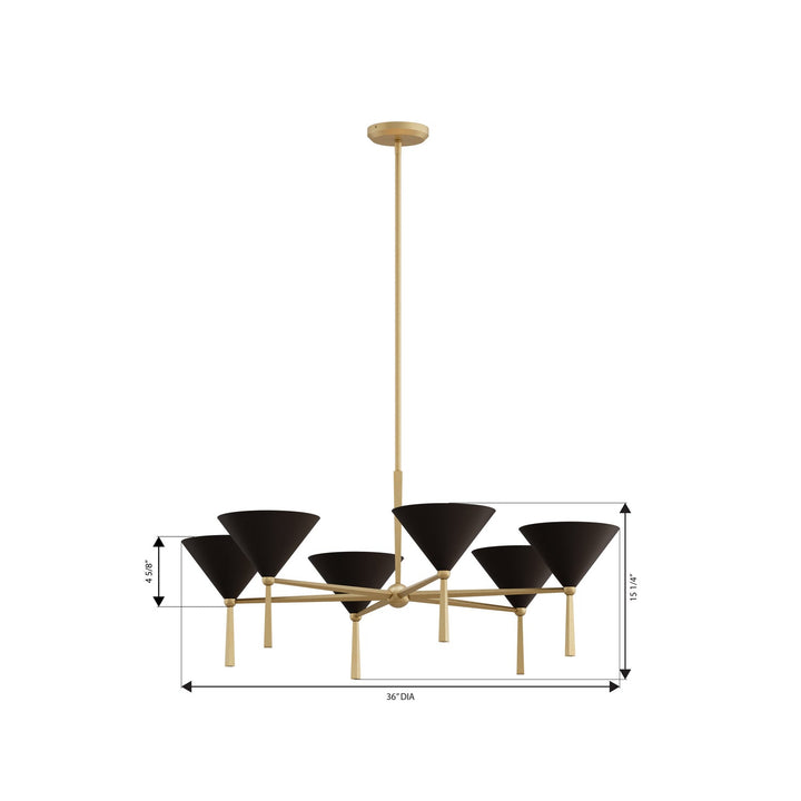 Minka-Lavery - 10316-855 - Six Light Chandelier - Cortan - Legacy Brass