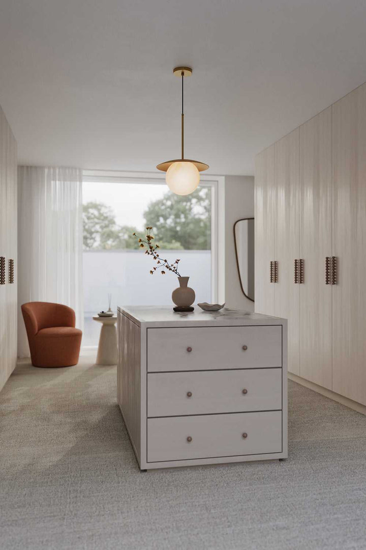 Olenne One Light Pendant in Legacy Brass Minka-Lavery