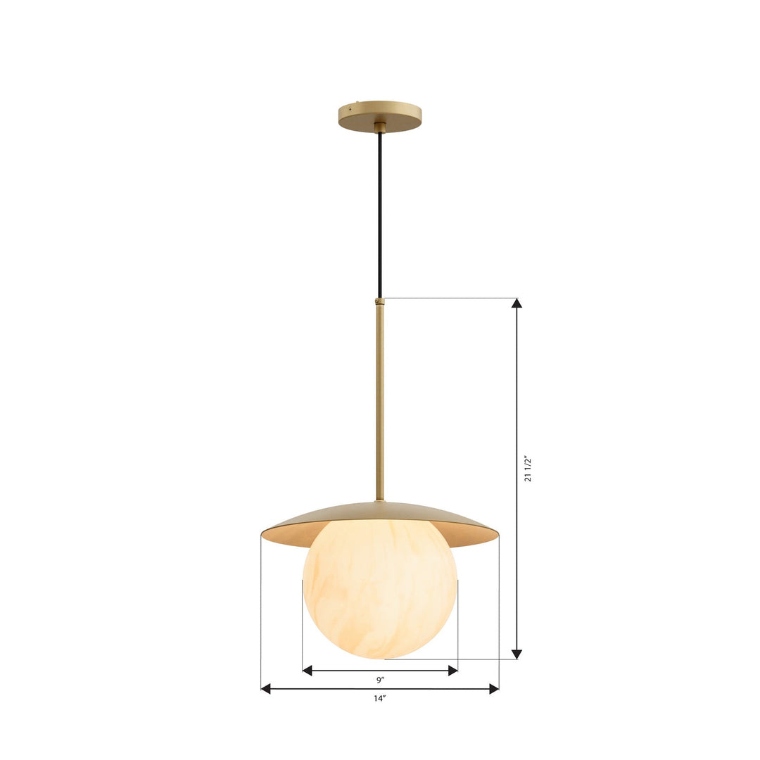 Olenne One Light Pendant in Legacy Brass Minka-Lavery