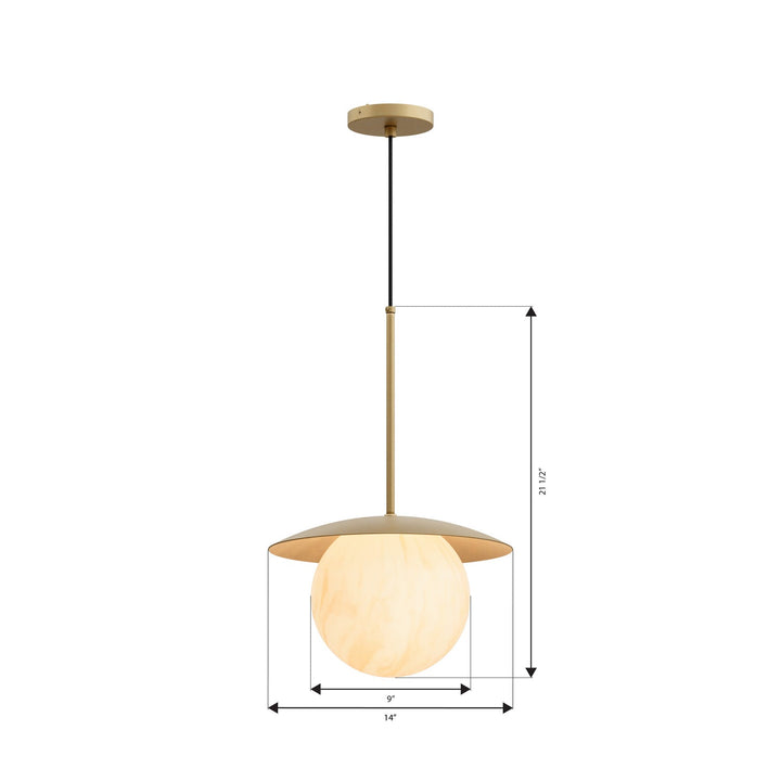 Olenne One Light Pendant in Legacy Brass Minka-Lavery