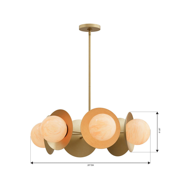 Olenne Six Light Pendant in Legacy Brass Minka-Lavery