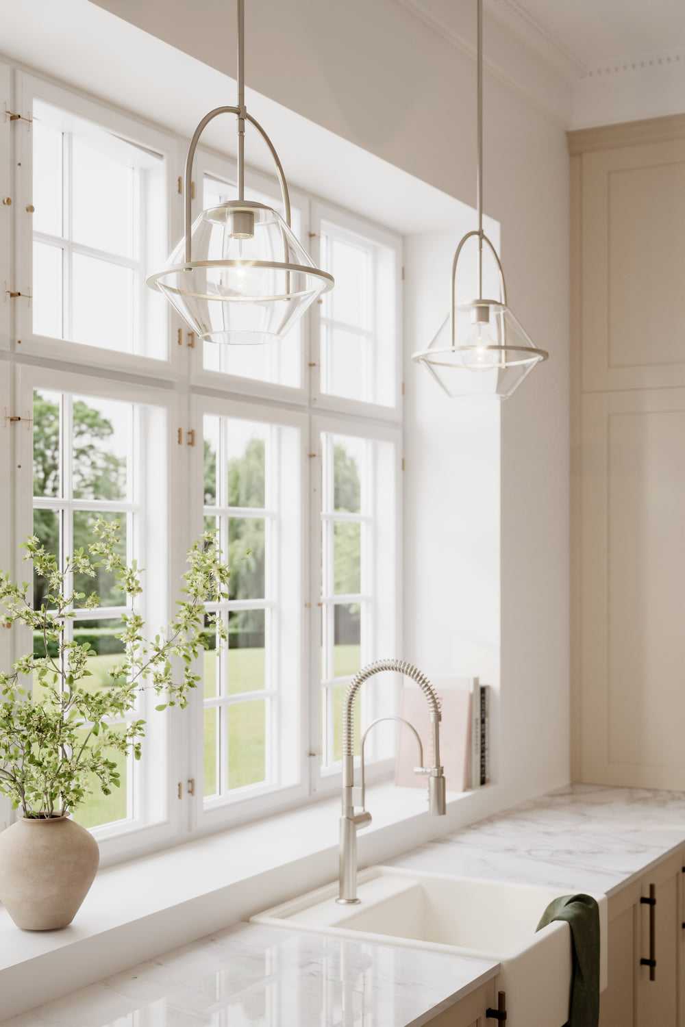 Minka-Lavery - 11895-84 - One Light Pendant - Coralyn - Brushed Nickel
