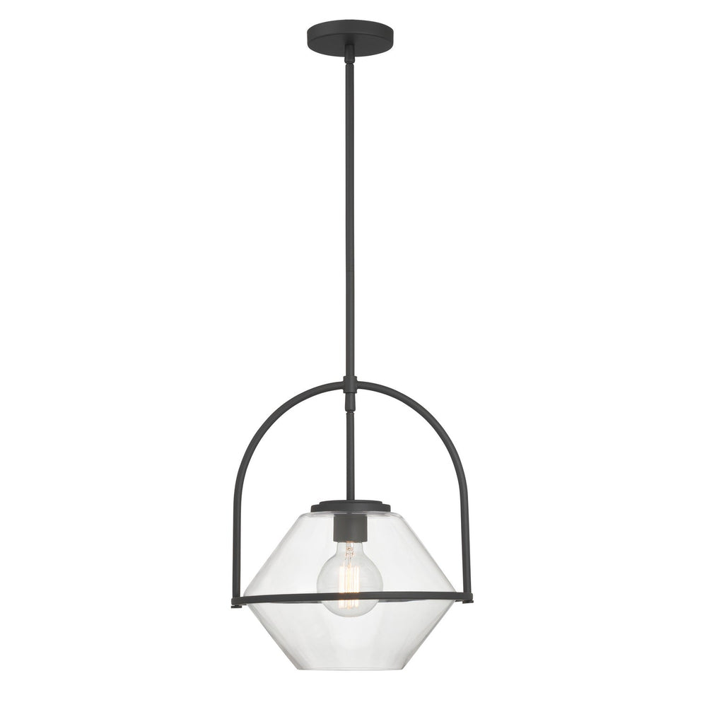 Coralyn One Light Pendant in Dark Matte Black Minka-Lavery