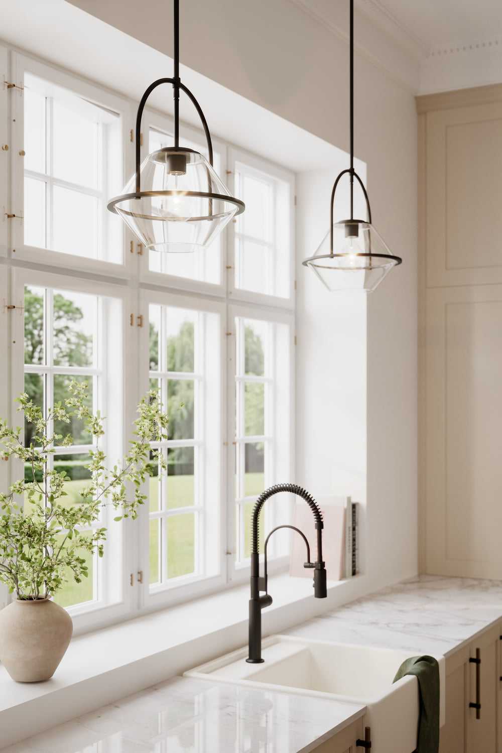 Coralyn One Light Pendant in Dark Matte Black Minka-Lavery