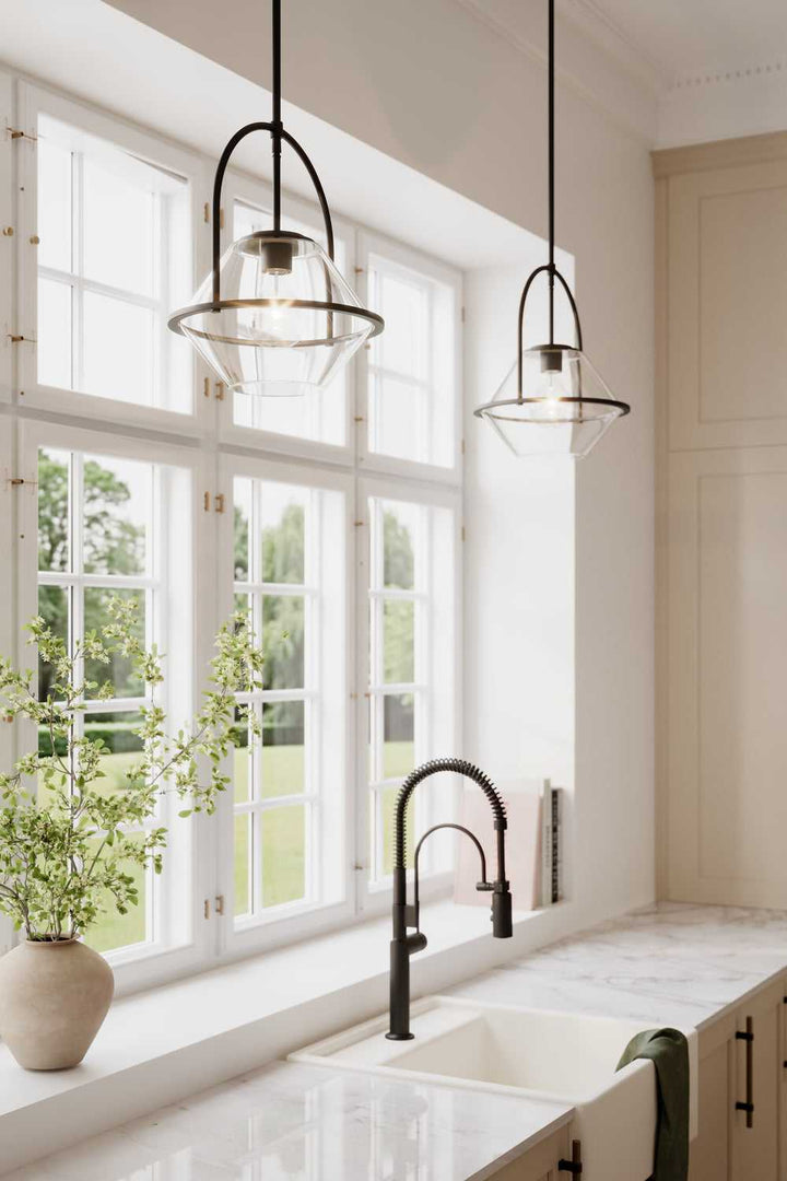 Coralyn One Light Pendant in Dark Matte Black Minka-Lavery