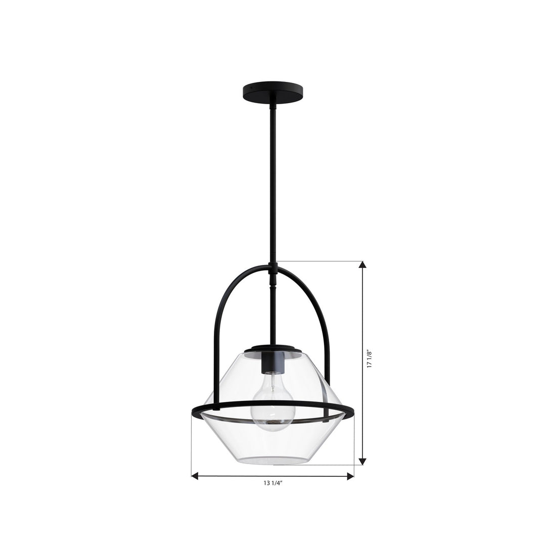 Coralyn One Light Pendant in Dark Matte Black Minka-Lavery
