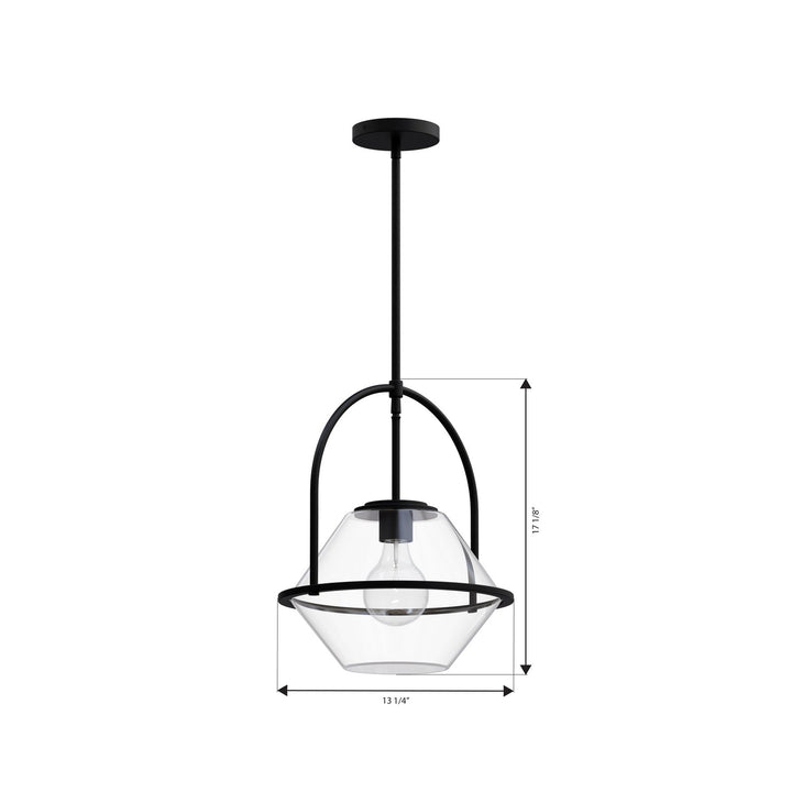 Coralyn One Light Pendant in Dark Matte Black Minka-Lavery