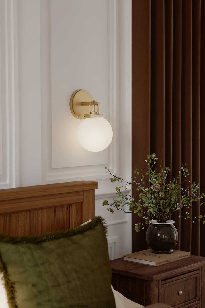 Ortesa One Light Bath Sconce in Legacy Brass Minka-Lavery