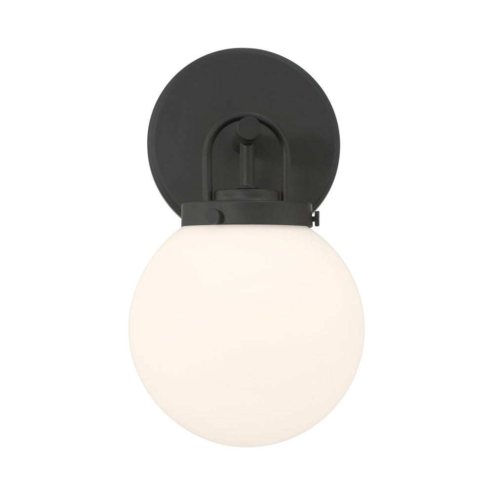 Ortesa One Light Bath Sconce in Dark Matte Black Minka-Lavery
